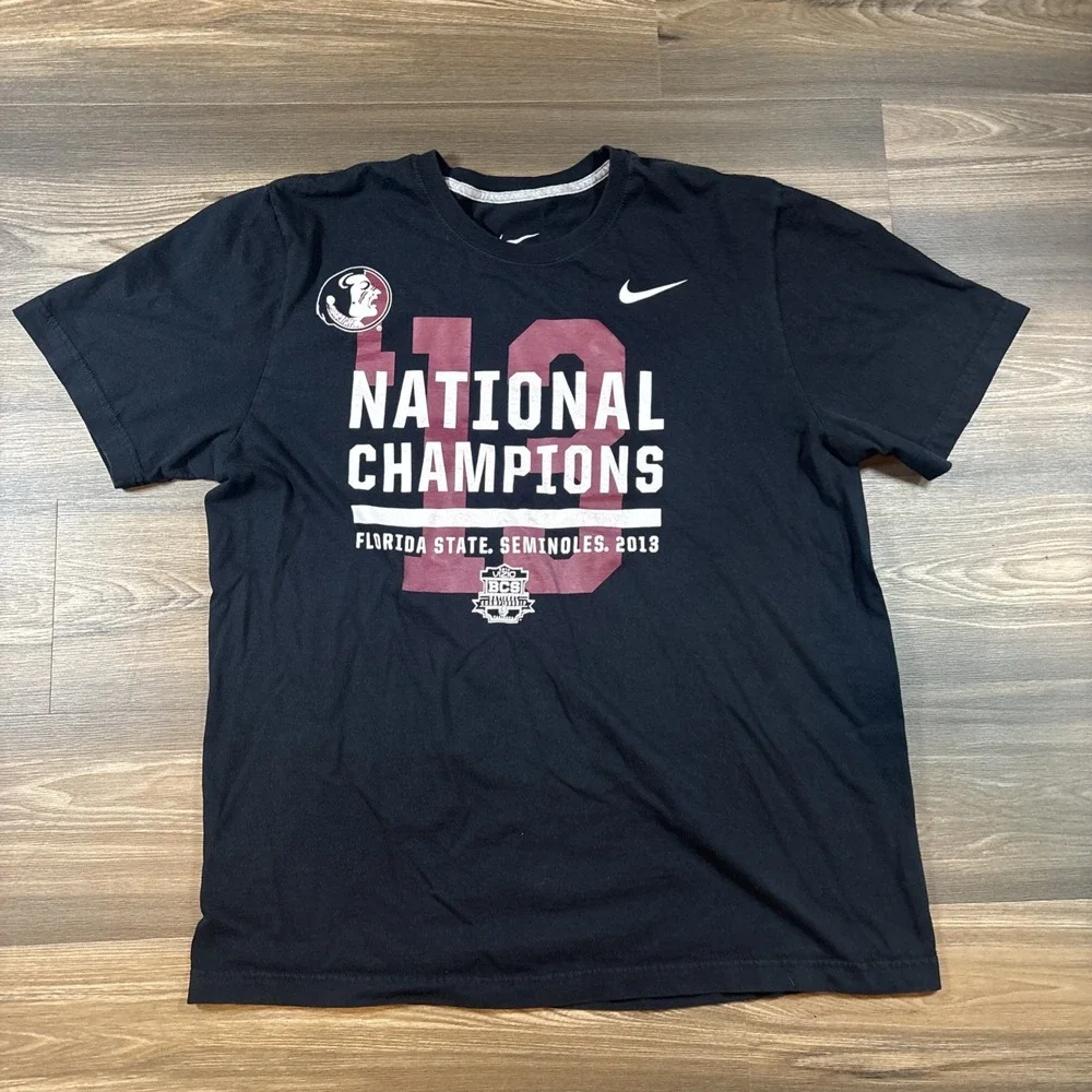 Nike Florida State Seminoles 2013 BCS National Championship T Shirt Size XL